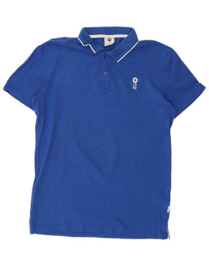 JACK & JONES Herren Core Poloshirt mittelblaue Baumwolle