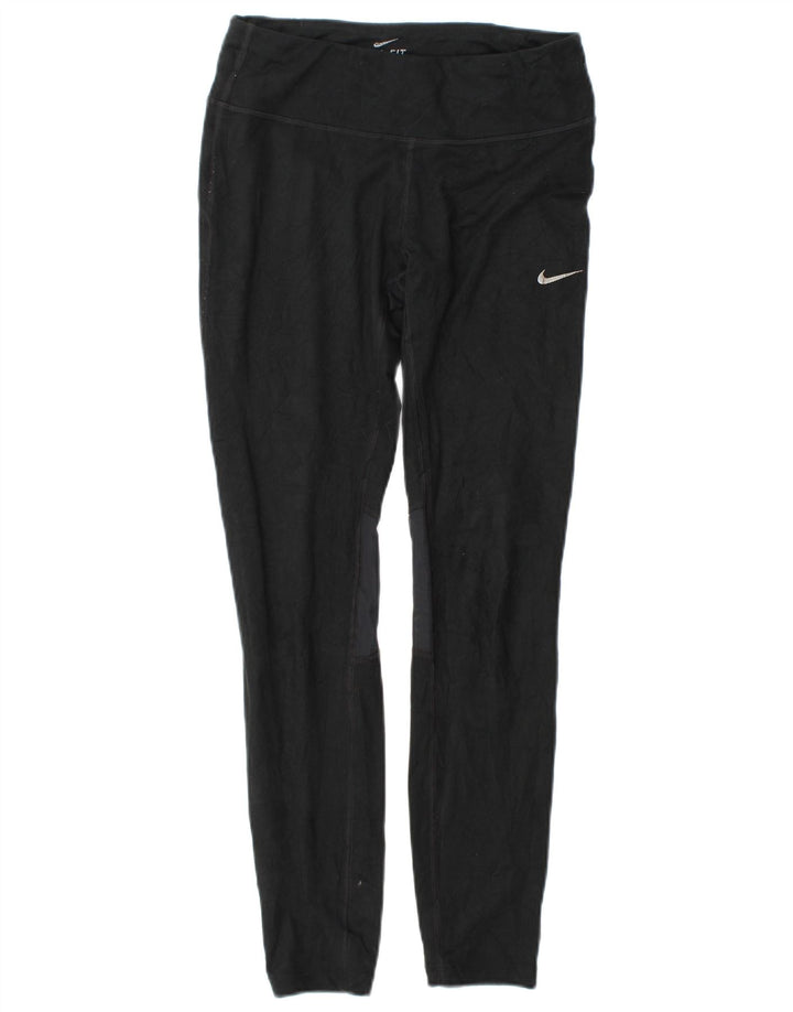 Nike Damen Leggings UK 10 Small Schwarz Colourblock