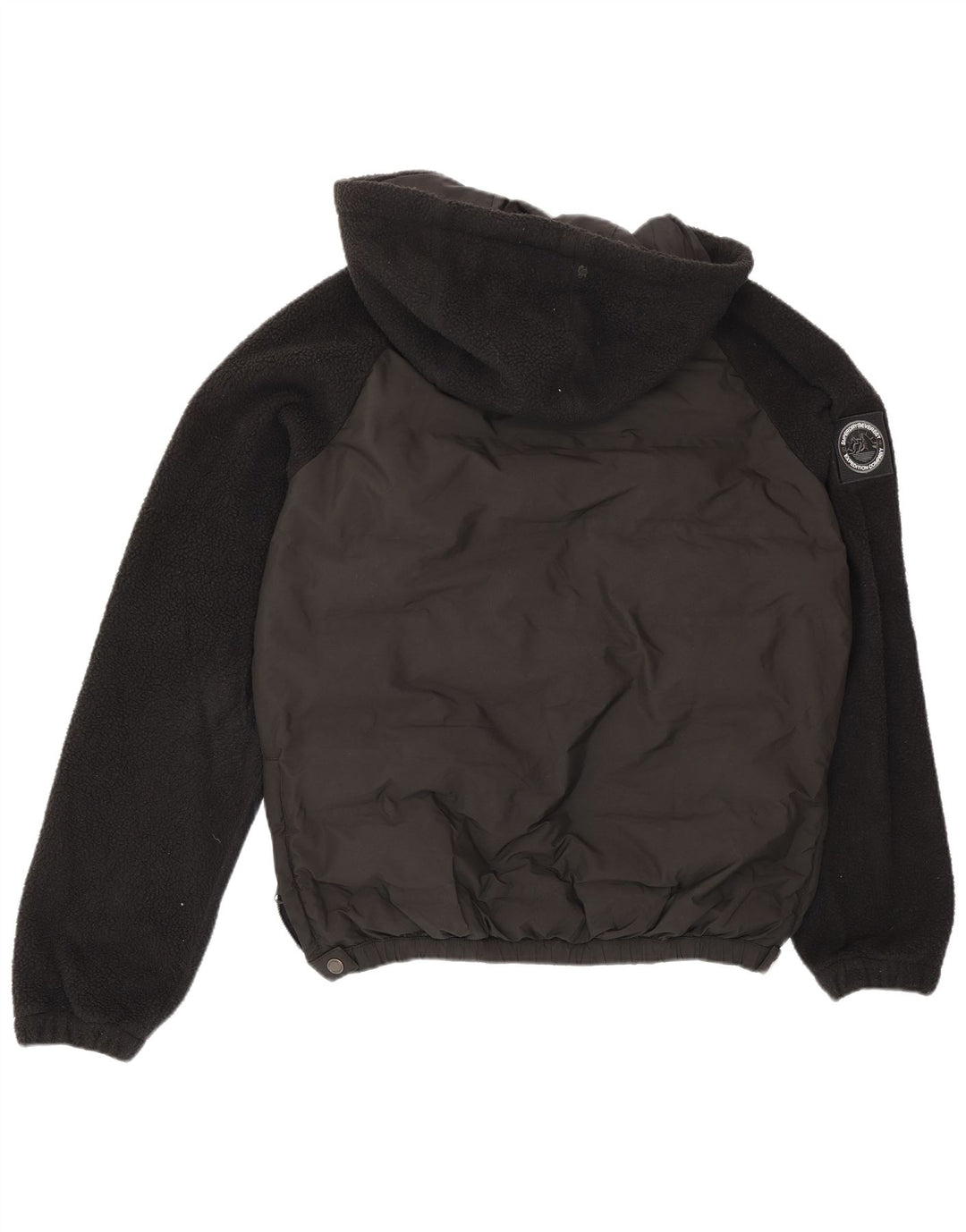 Superdry Herren Kapuzenpullover, wattierte Jacke, UK 36, Small, Schwarz, Farbblock