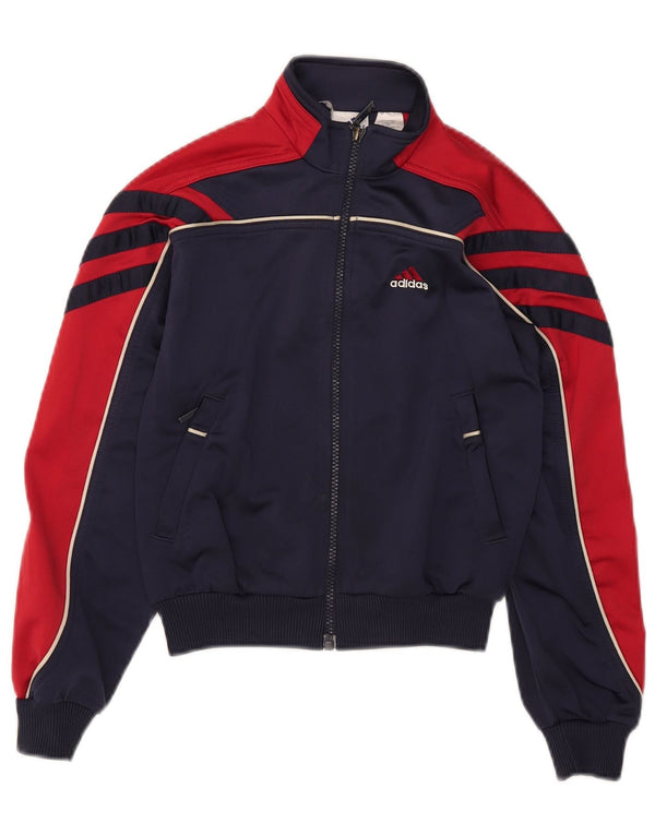 Adidas Jungen Grafik-Trainingsanzug-Top-Jacke, 7–8 Jahre, Marineblau, Farbblock