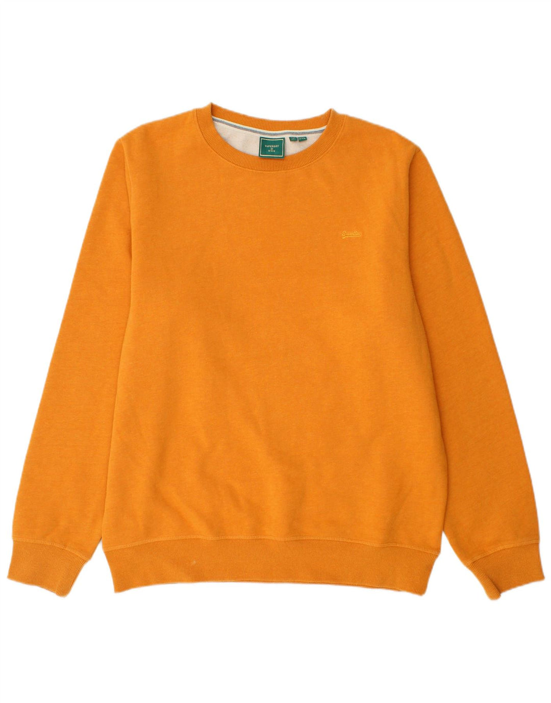 SUPERDRY Herren-Sweatshirt-Pullover 2XL, gelbe Baumwolle