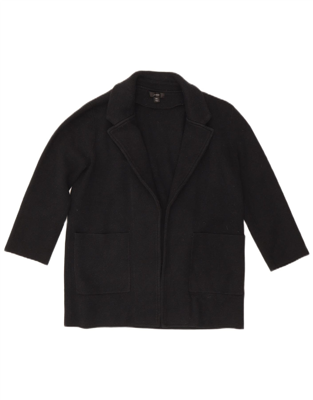 J. Crew Damen-Blazer, übergroß, 3/4-Ärmel, offen, Gr. 6, XS, Marineblau