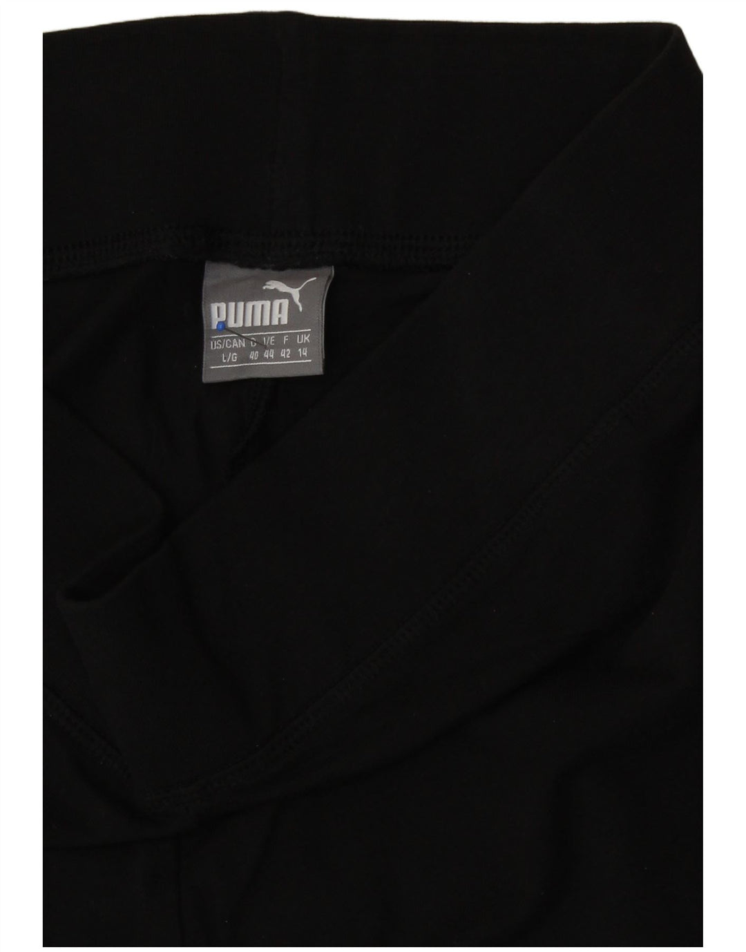 Puma Womens Graphic Leggings UK 14 Große schwarze Baumwolle