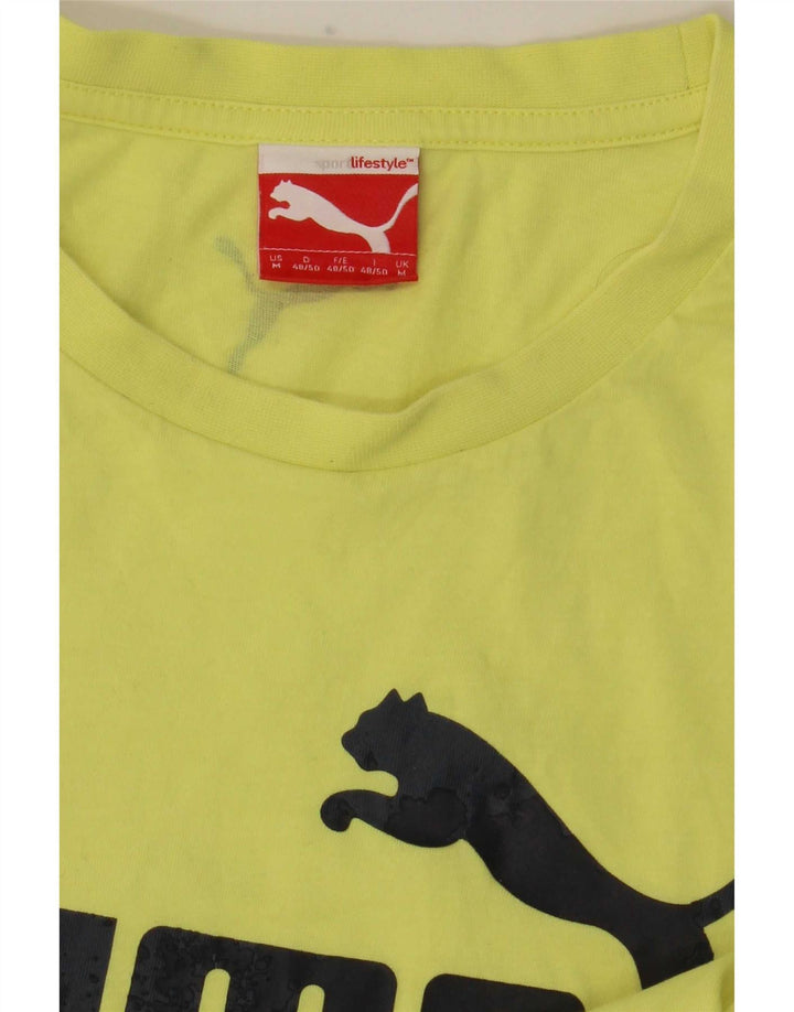 Puma Herren Grafik-T-Shirt-Oberteil Mittelgelb