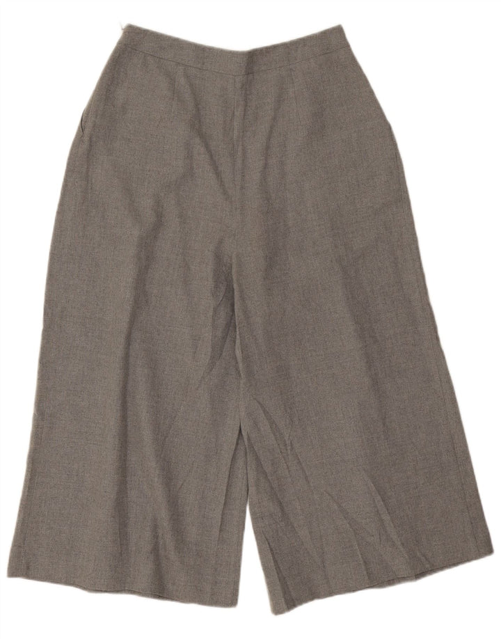 Zara Cullotes Capri-Hose für Damen, Größe S, W26, L19, grau geflecktes Polyester