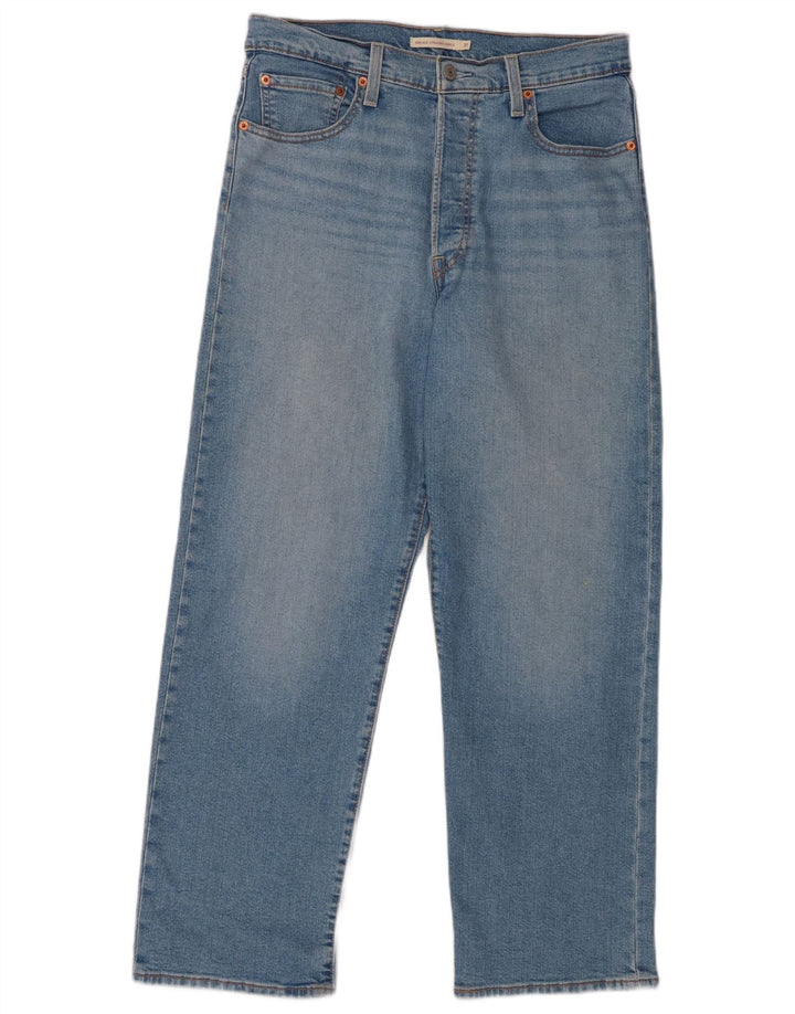 Levi's Damen Ribcage Straight Jeans W31 L29 Blaue Baumwolle