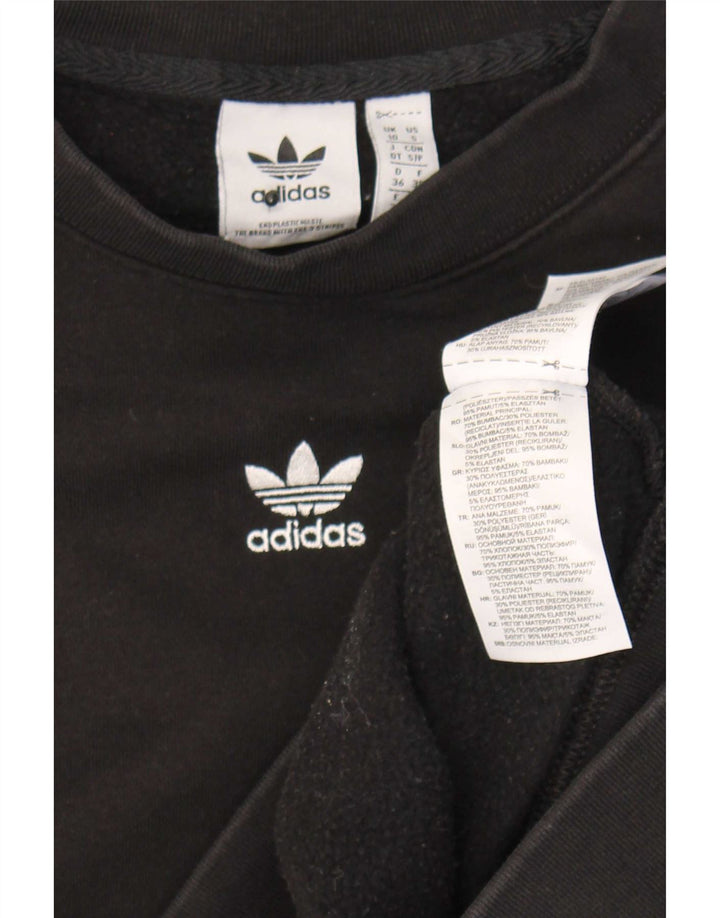 Adidas Damen-Sweatshirt in Übergröße, Gr. 10, Größe S, Schwarz, Baumwolle