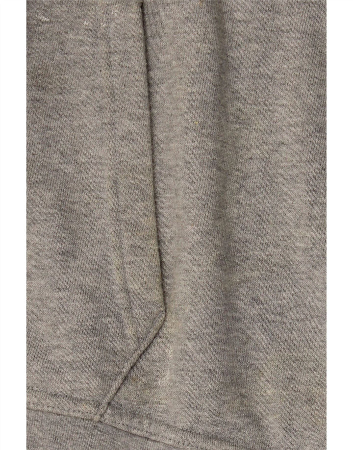 Adidas Damen Übergroßer Kapuzenpullover UK 14 Mittelgraue Baumwolle