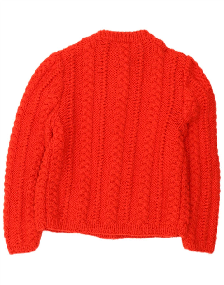 Vintage Damen Cardigan Pullover UK 14 Mittelrot