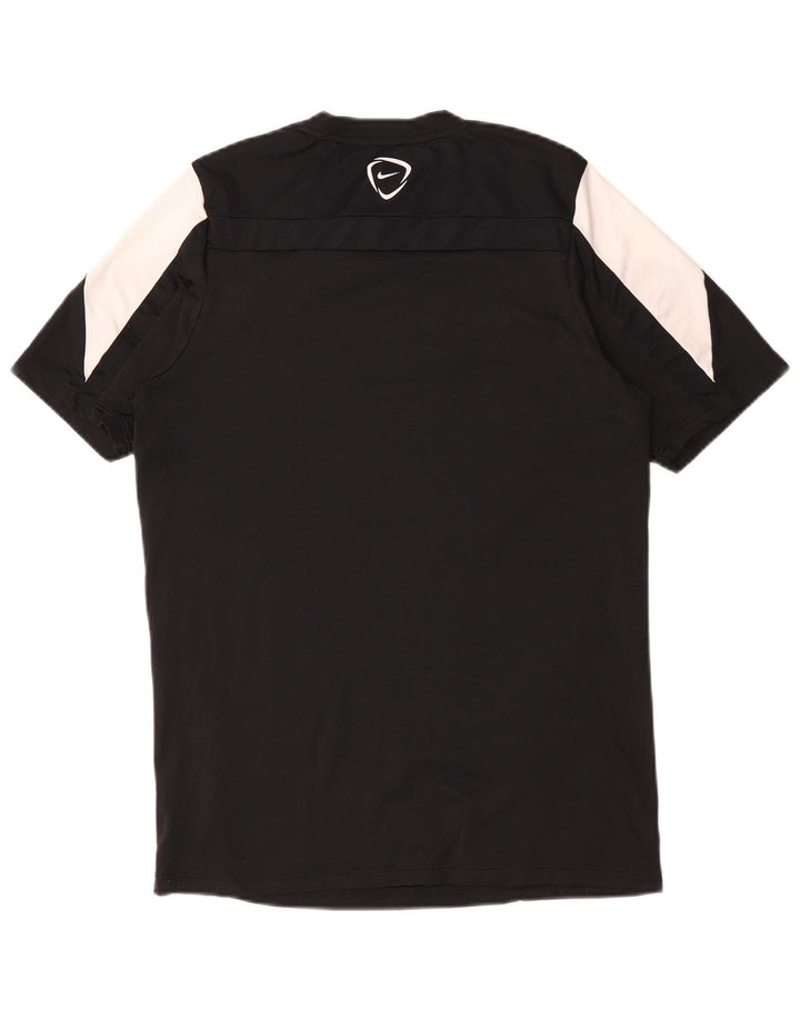 Nike Herren Dri Fit T-Shirt-Oberteil, großes, schwarzes Farbblock-Polyester