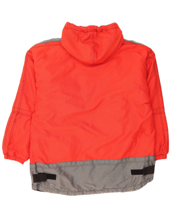 Survival Herren-Anorakjacke mit grafischer Kapuze, UK 42, XL, rotes Colourblock-Nylon