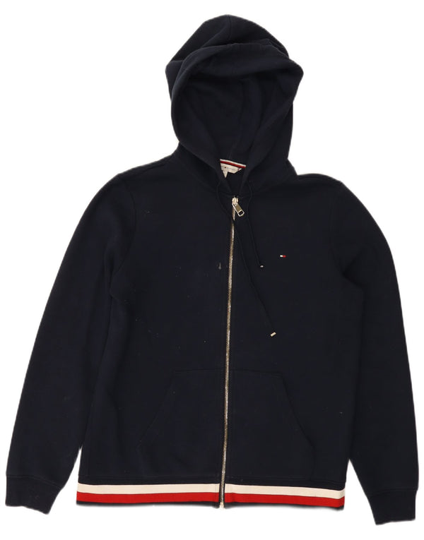 Tommy Hilfiger Damen-Kapuzenpullover mit Reißverschluss, UK 16, Größe L, Marineblau, Farbblock