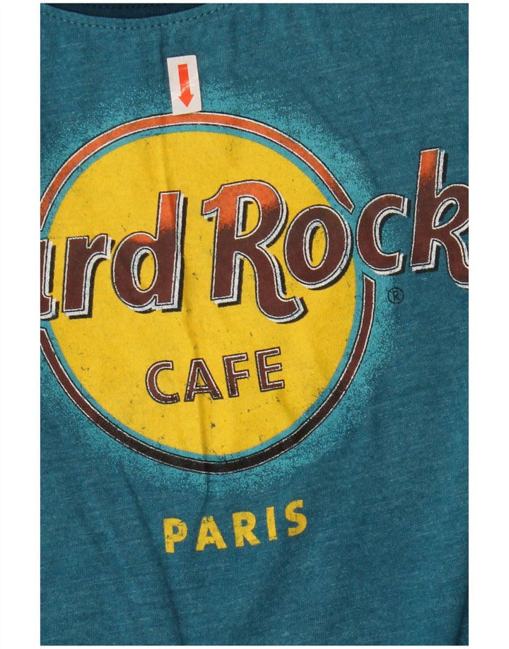 HARD ROCK CAFE Paris Grafik-T-Shirt-Oberteil für Mädchen, 13–14 Jahre, Mittelblau