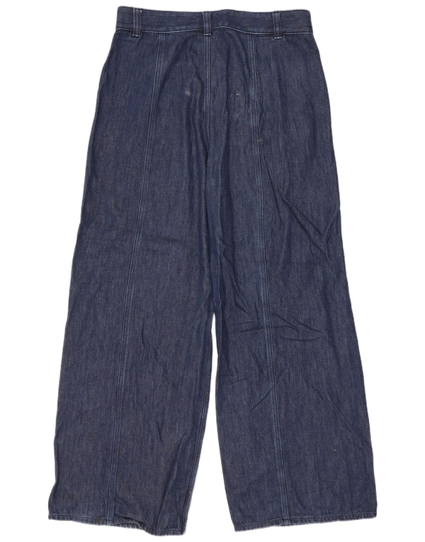 Cos Damen-Jeans mit hohem Bund und weitem Bein, EU 40, Mittel W34 L30, Marineblau, Baumwolle