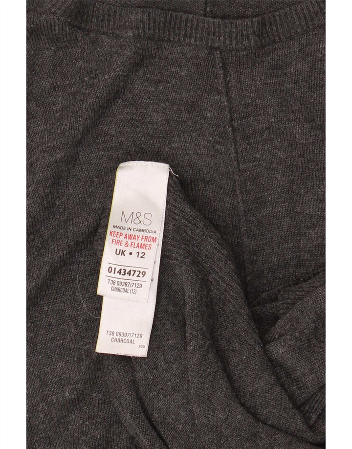 Marks & Spencer Damen-Pullover mit 3/4-Ärmeln und U-Boot-Ausschnitt, Gr. 12, Mittelgrau