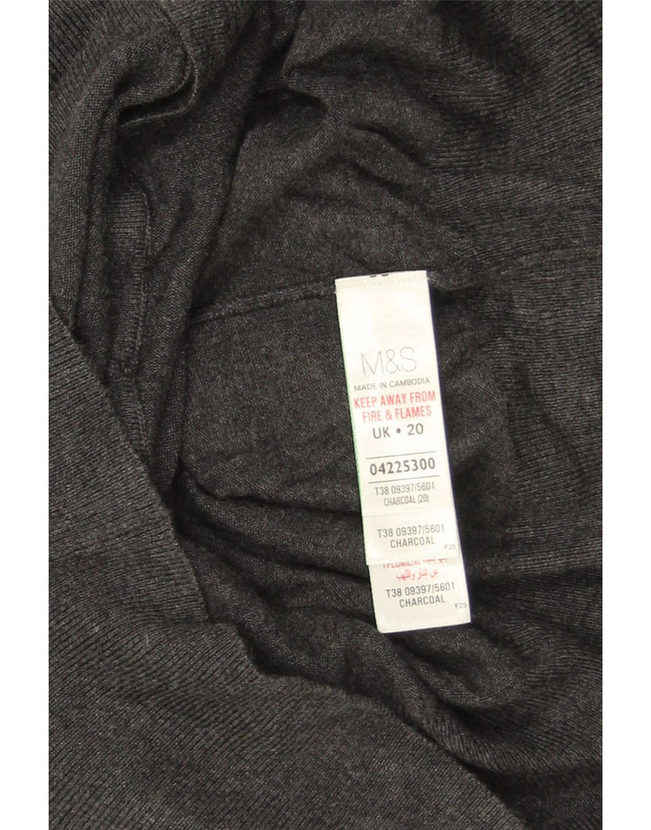 Marks & Spencer Damen-Cardigan-Pullover UK 20 2XL Graue Viskose