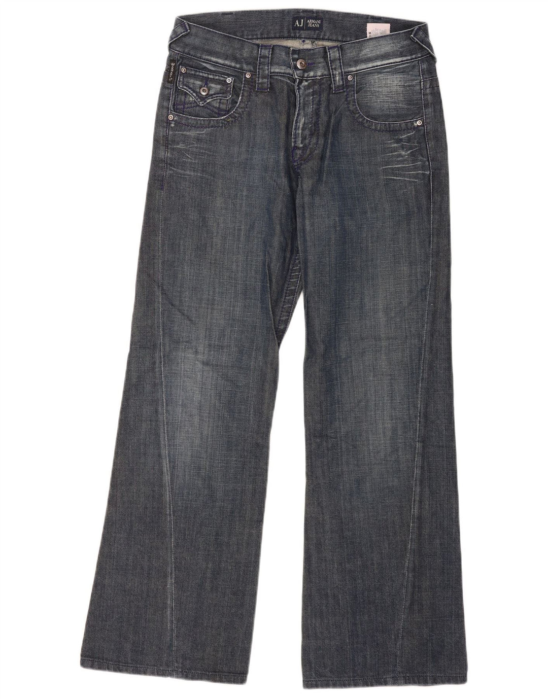 Armani Herren Bootcut Jeans W29 L30 Blaue Baumwolle
