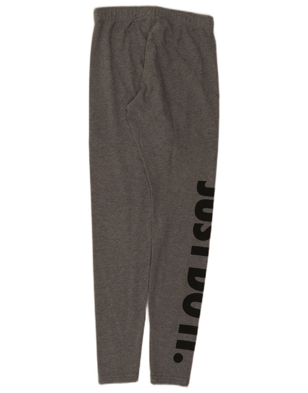 Nike Womens Graphic Leggings UK 8 Small Grau gefleckte Baumwolle
