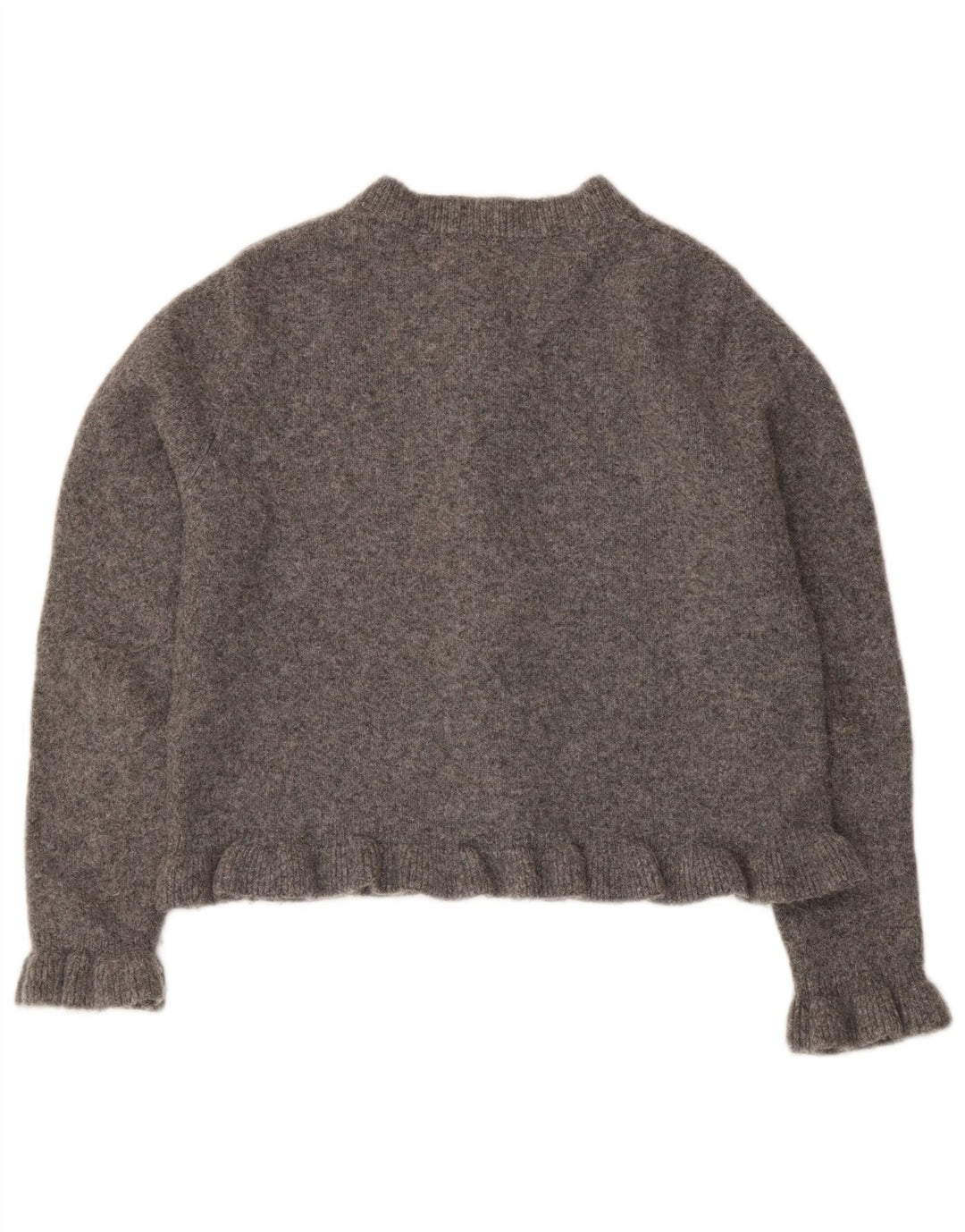 Zara Damen Bolero-Pullover UK 14 Mittelgraues Polyester