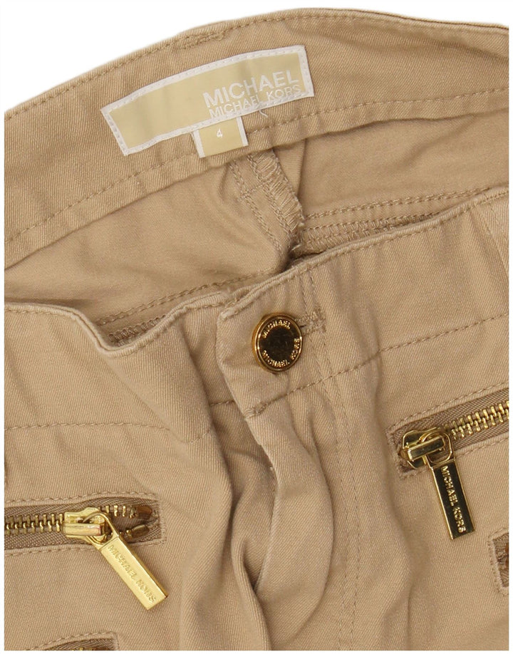 MICHAEL KORS Damen Caprihose US 4 Small W30 L21 Beige
