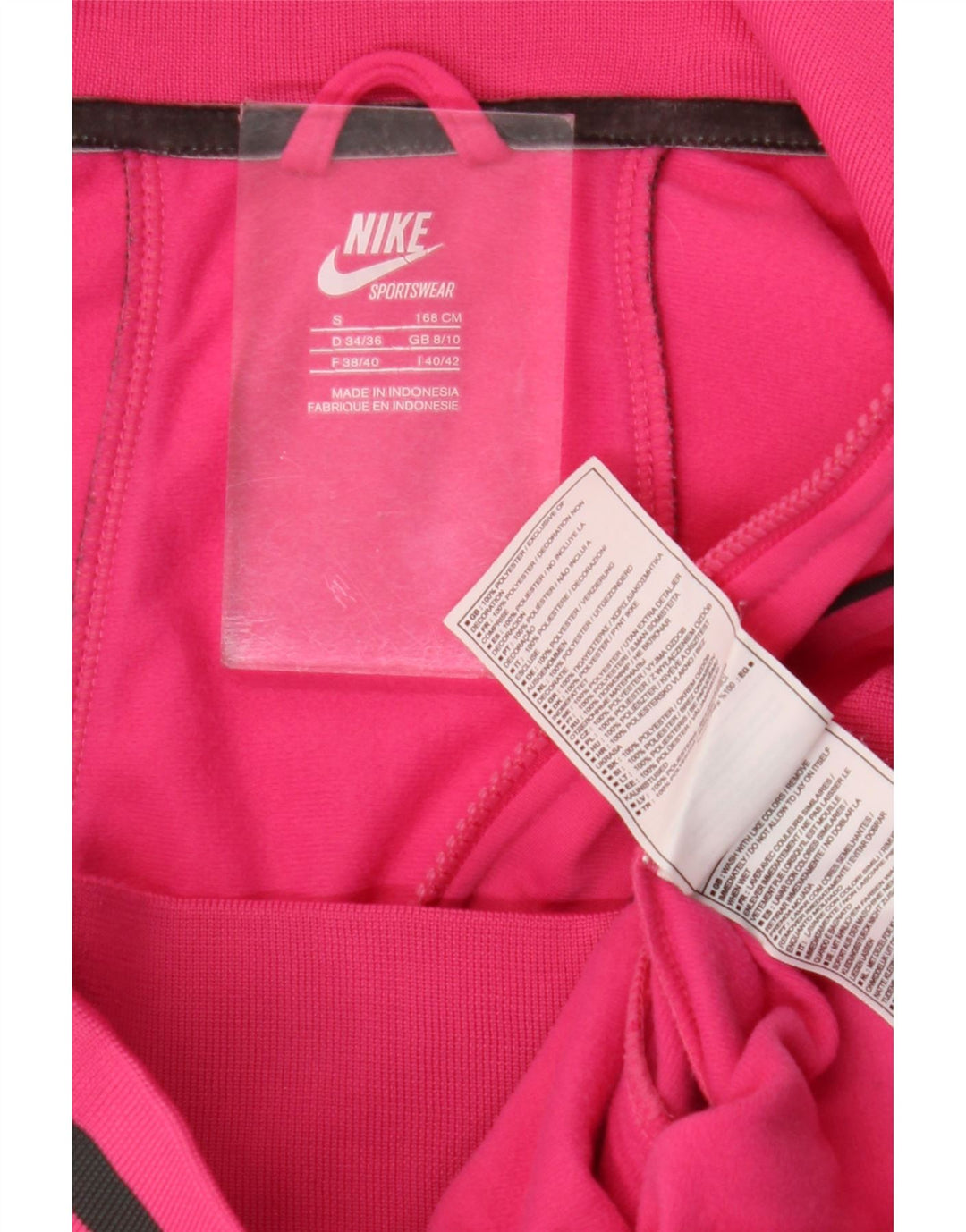 Nike Damen-Trainingsanzug-Top-Jacke UK 8/10 Small Pink Colourblock Polyester