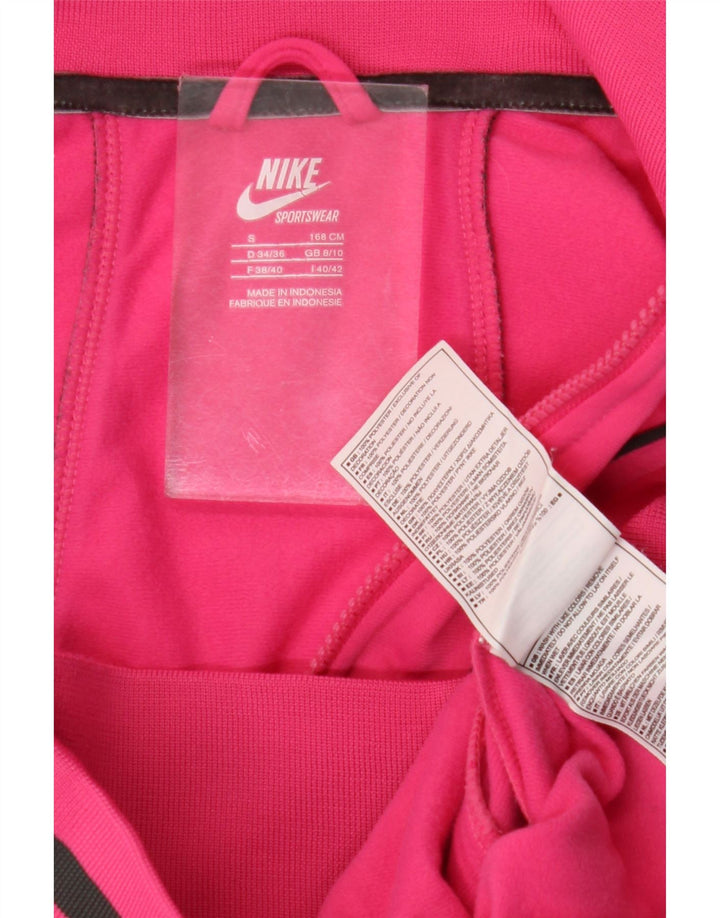 Nike Damen-Trainingsanzug-Top-Jacke UK 8/10 Small Pink Colourblock Polyester