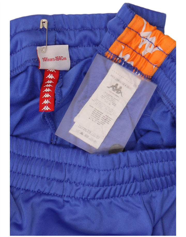 Kappa Grafik-Sportshorts für Jungen, 13–14 Jahre, blaues Farbblock-Polyester