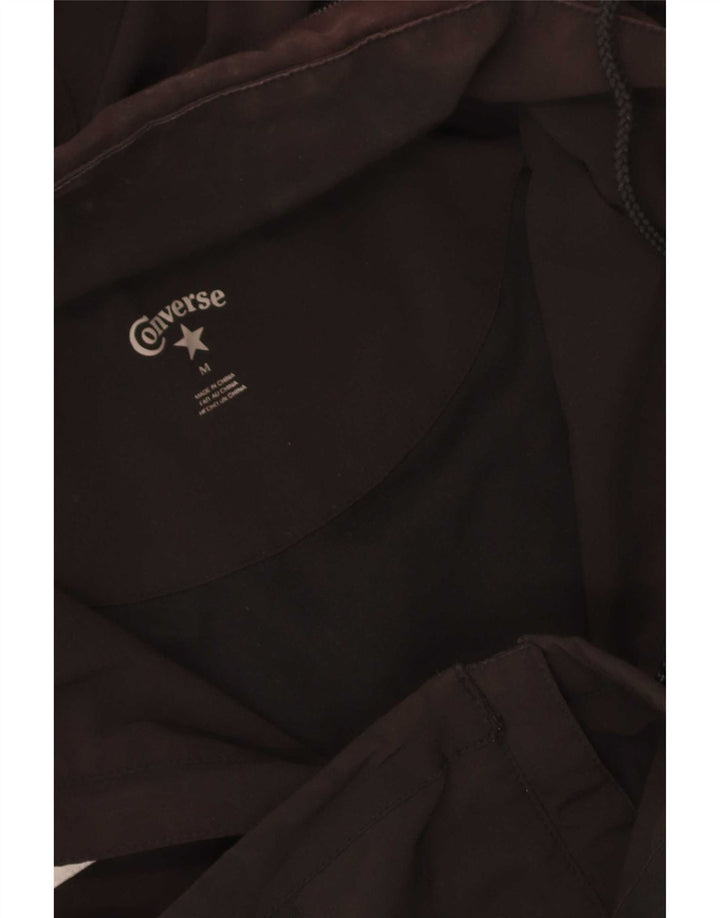 Converse Damen-Windbreakerjacke mit Kapuze, UK 14, Mittelschwarz, Farbblock
