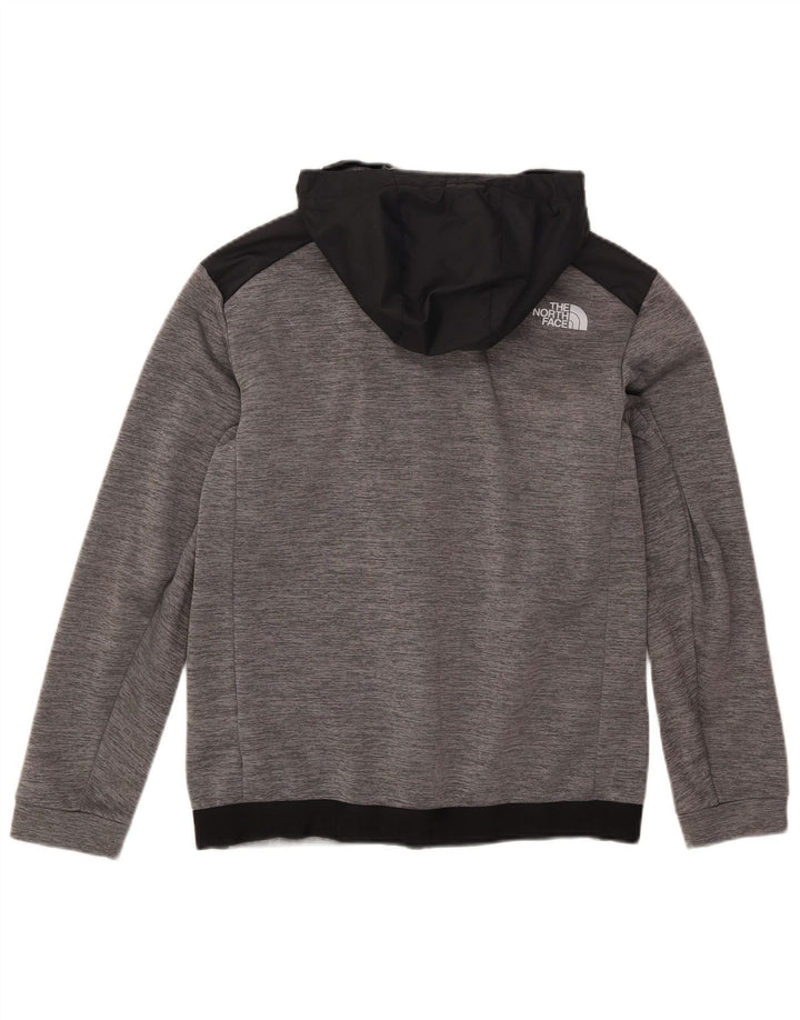 The North Face Herren-Kapuzenpullover mit Reißverschluss, klein, graues Farbblock-Polyester