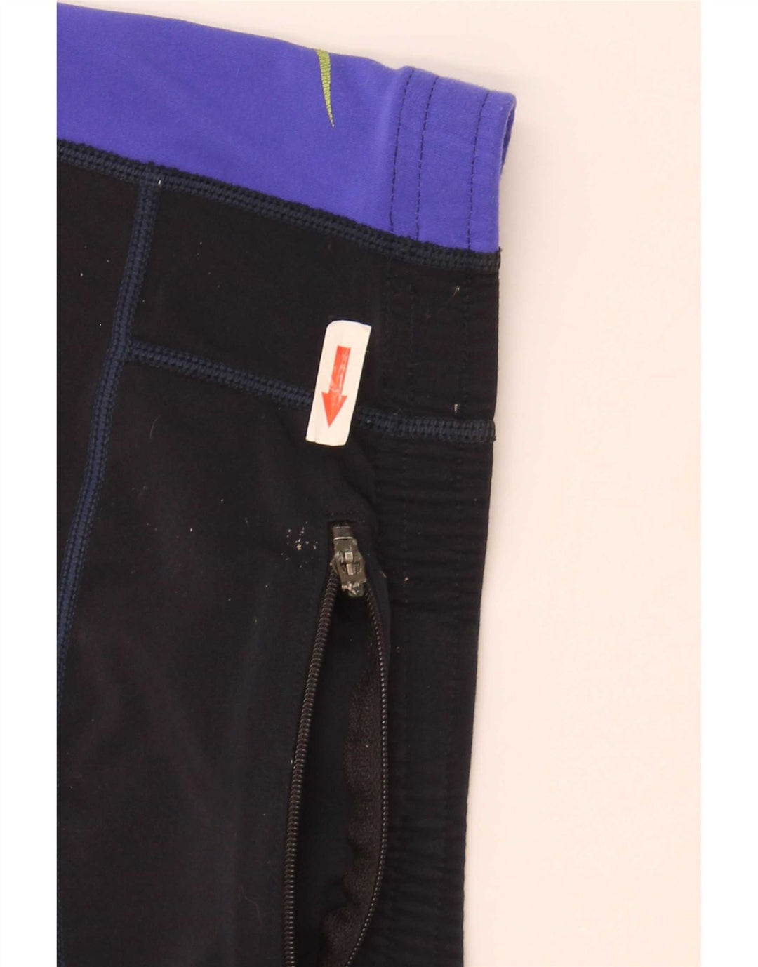 Nike Herren Dri Fit Leggings UK 38/40 Mittelschwarzes Colourblock-Polyester