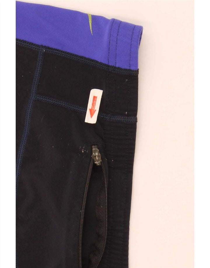 Nike Herren Dri Fit Leggings UK 38/40 Mittelschwarzes Colourblock-Polyester