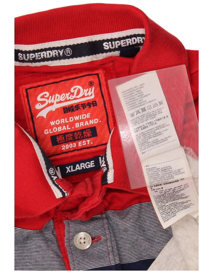 Superdry Herren-Poloshirt XL, mehrfarbig, Colourblock-Baumwolle