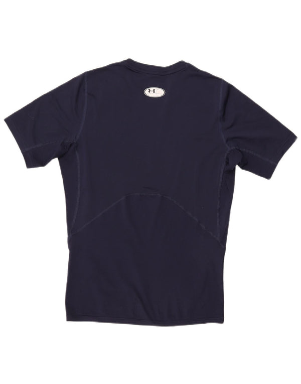 Under Armour Herren Heat Gear T-Shirt Top Medium Marineblau Synthetik