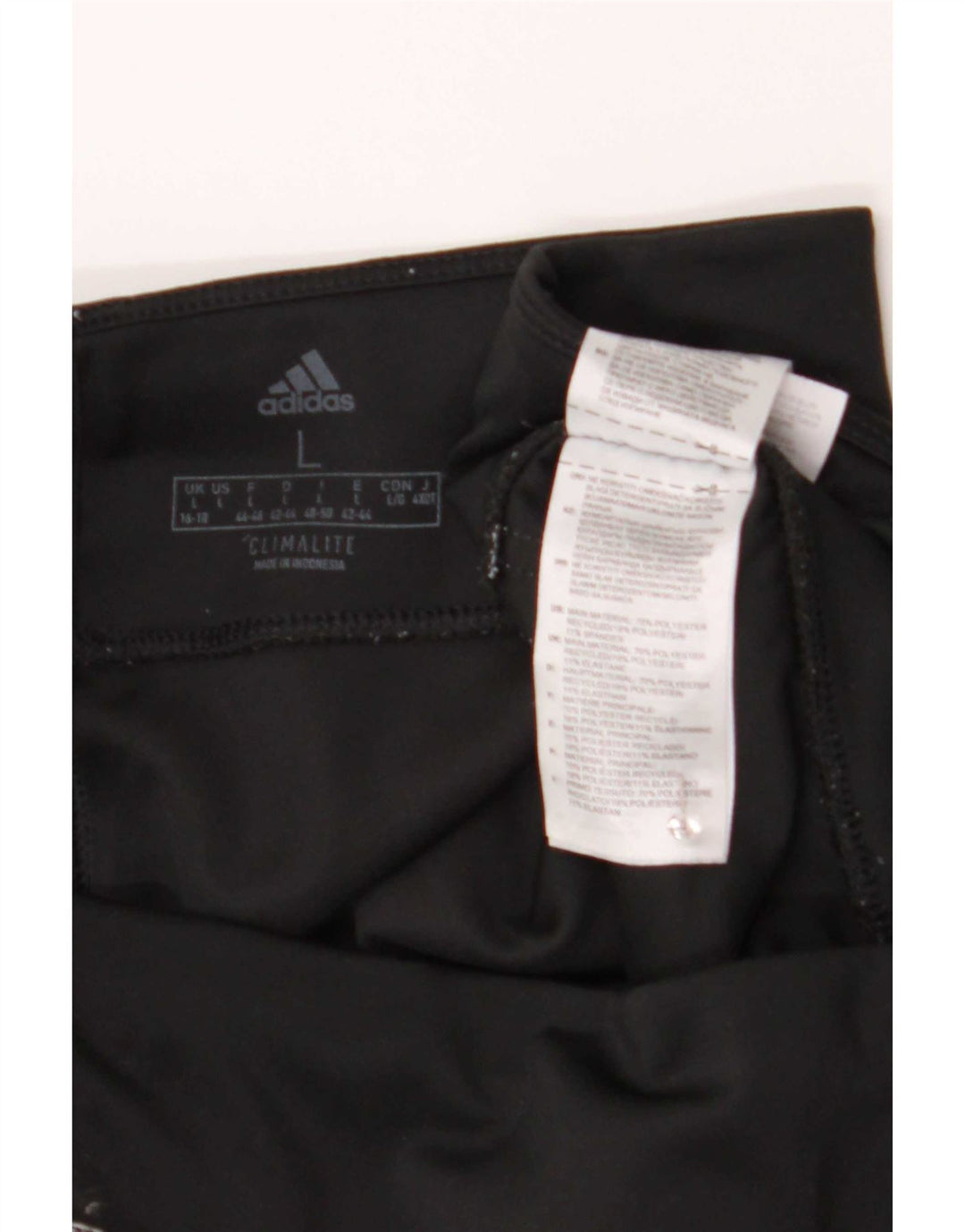 Adidas Damen Leggings UK 16/18 Large Schwarz Polyester