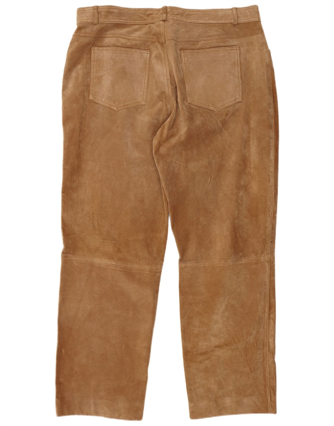 JCC Gerade Wildlederhose für Herren, W40, L30, beiges Leder