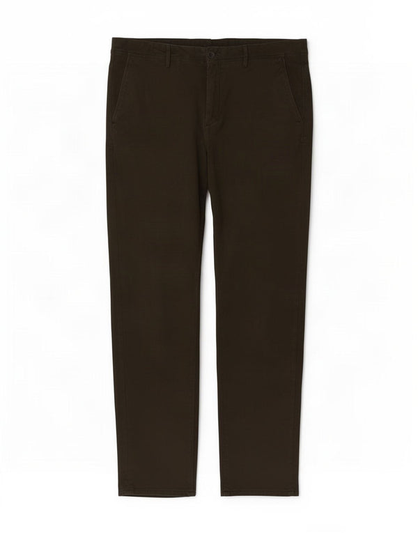 Massimo Dutti Mens Regular Fit Chino Trousers EU 44 Large W34 L32 Green