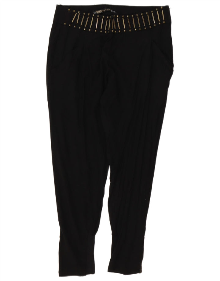 Schmale, kurze Hose von Zara für Damen, mittelgroß, W28, L27, Schwarz