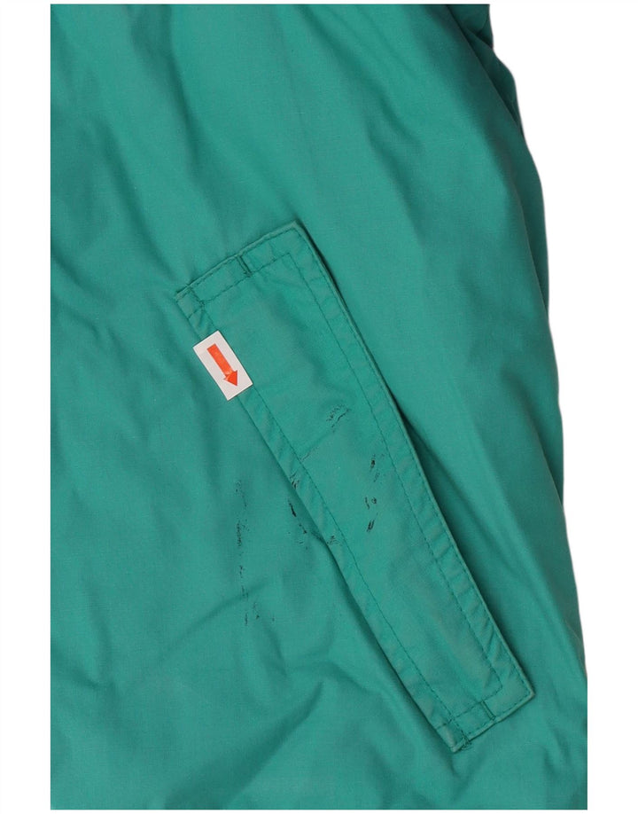 Fila Wattierte Jacke mit grafischer Kapuze für Jungen, 9–10 Jahre, grünes Farbblockdesign