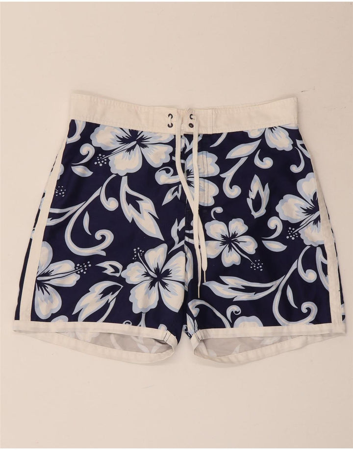 Sundek Herren-Badeshorts, mittelgroß, marineblau, geblümt, Polyester