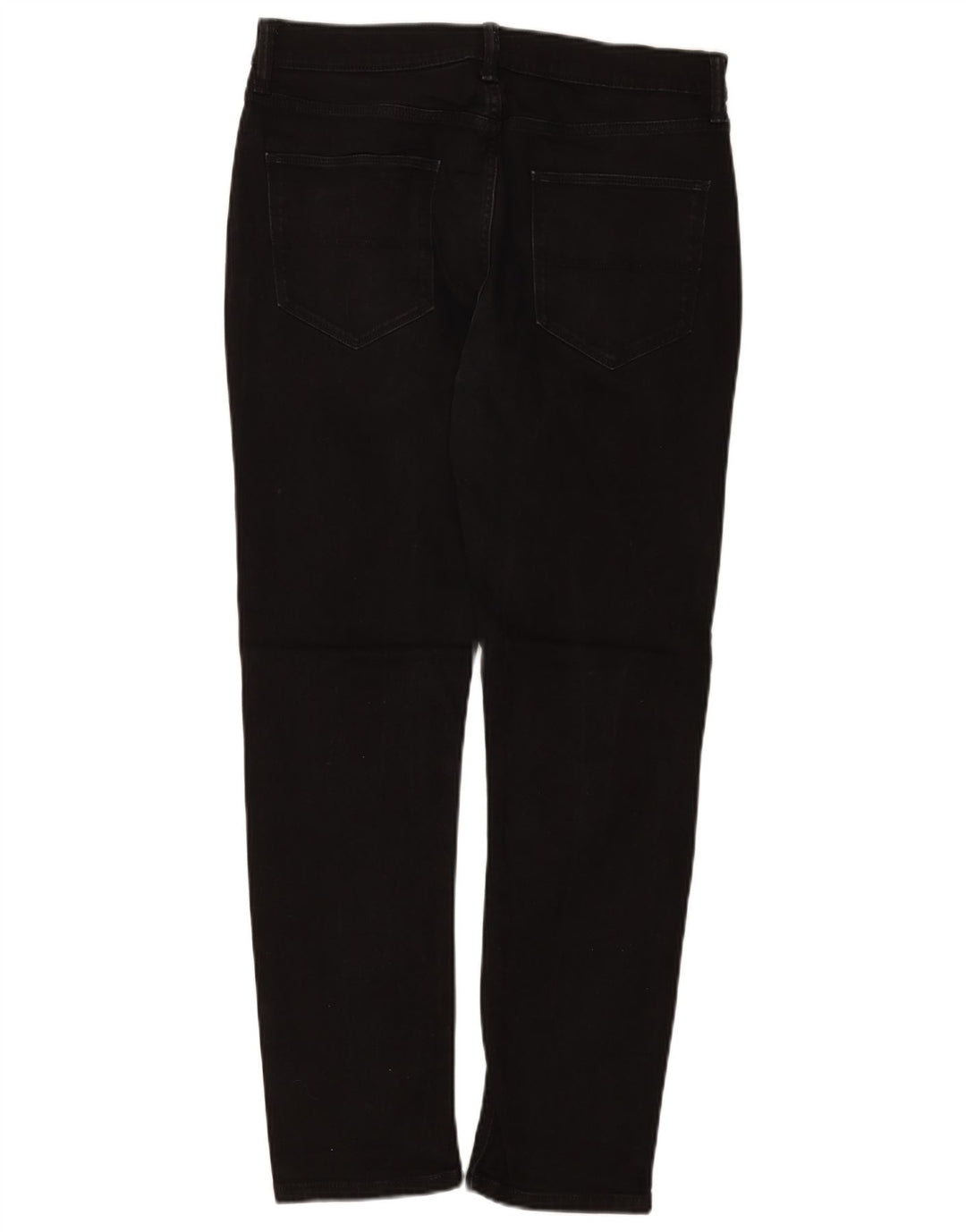 Marks & Spencer Herren Regular Slim Jeans W32 L31 Schwarze Baumwolle