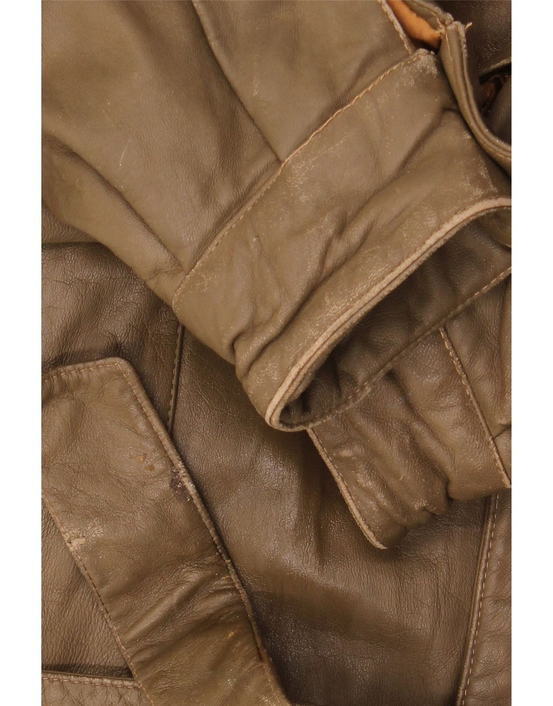 LIVERPOOL Herren Militärlederjacke IT 54 2XL Braunes Leder