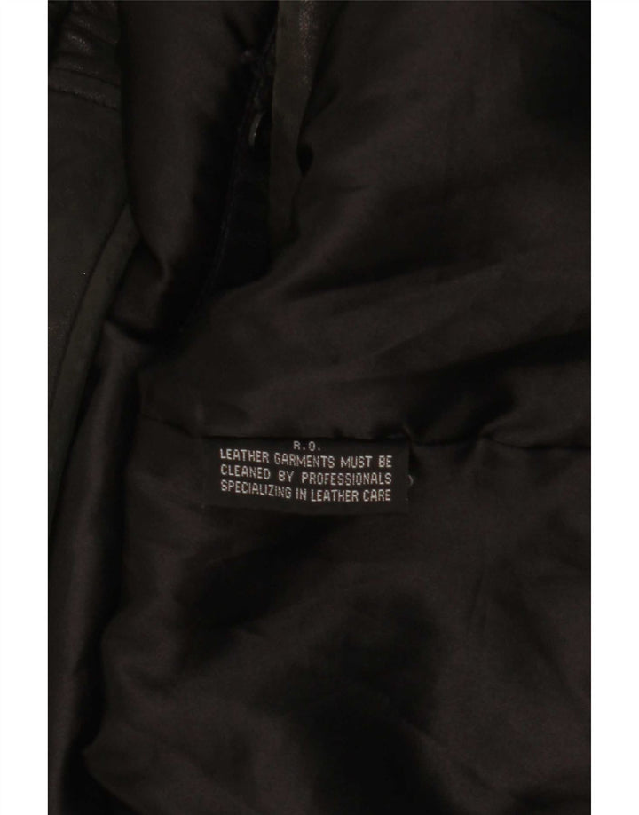 Hathaway Herren Lederjacke UK 42 XL Schwarzes Leder