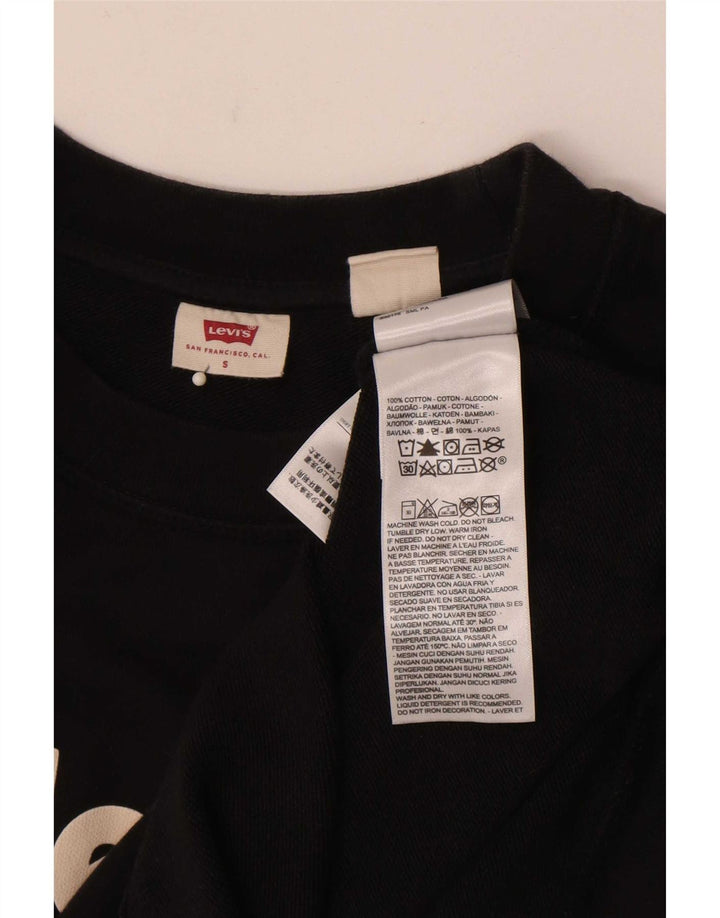 Levi's Herren-Sweatshirt mit Grafik, Größe S, schwarze Baumwolle