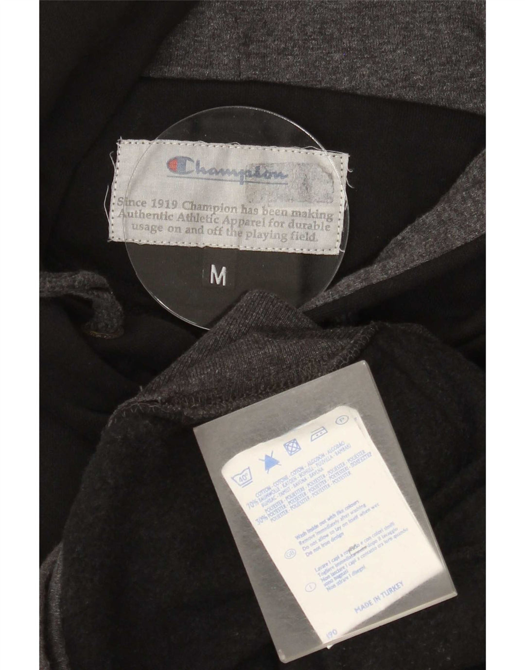 Champion Herren-Kapuzenpullover mit Reißverschluss, mittelschwarz, Baumwolle