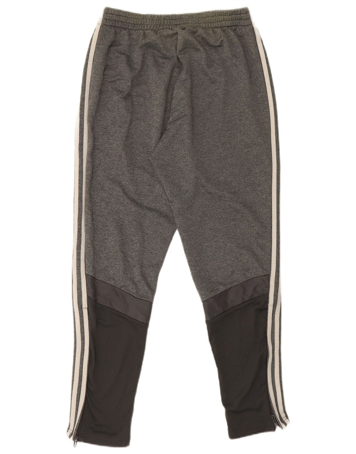 Adidas Herren-Trainingshose aus mittelgrauem Polyester