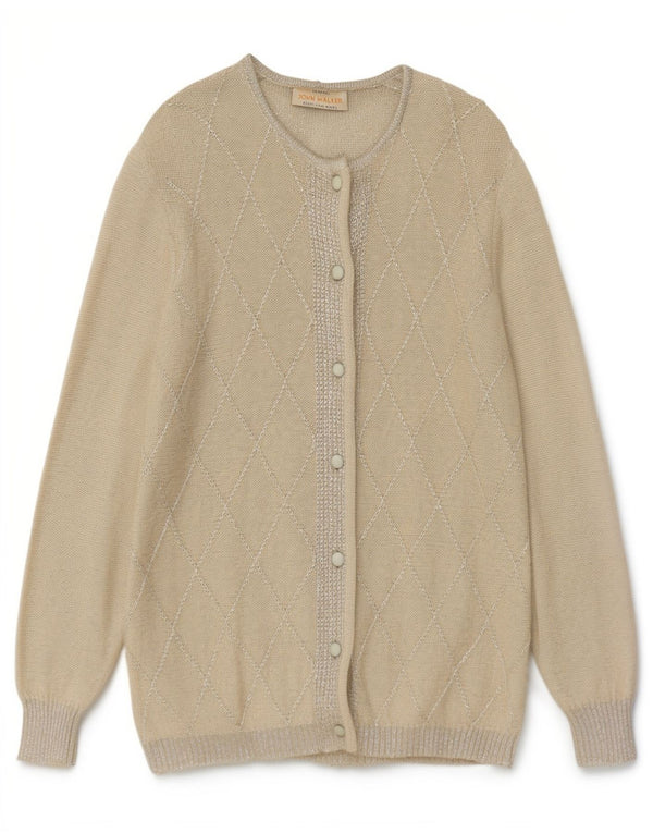 John Walker Damen-Cardigan-Pullover UK 18 XL Grau Argyle/Diamond Wool
