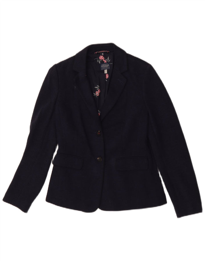 Joules Damen-Blazer mit 2 Knöpfen, Gr. 8, Marineblau, Fischgrätenmuster