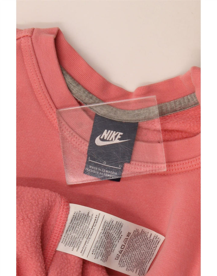 Nike Herren-Sweatshirt, Pullover, groß, rosa, Baumwolle