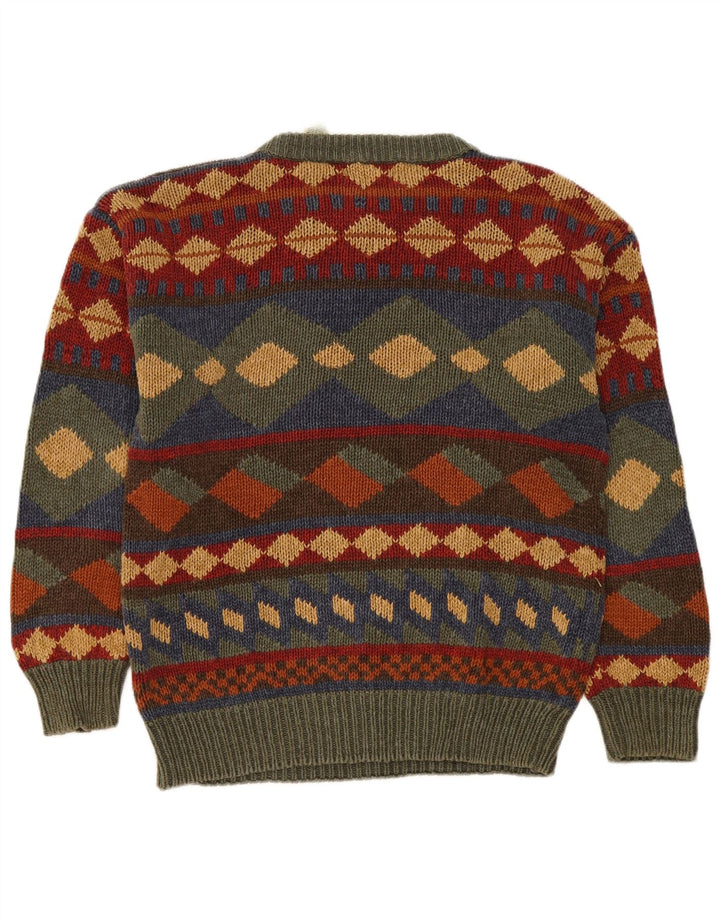 St. John's Bay Herren-Pullover mit Rundhalsausschnitt, mittelgroß, mehrfarbig, geometrisch