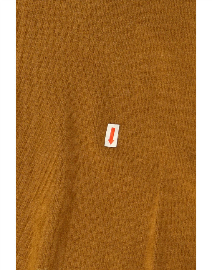Zara Herren-Pullover mit Rundhalsausschnitt, mittelgelbe Viskose